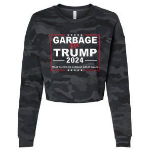 Garbage For Trump Make American Garbage Great Again 2024 Cropped Pullover Crew