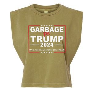 Garbage For Trump Make American Garbage Great Again 2024 Garment-Dyed Women's Muscle Tee