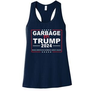 Garbage For Trump Make American Garbage Great Again 2024 Women's Racerback Tank