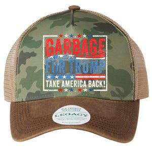 Garbage For Trump Proud To Be Garbage Presidential Election Gift Legacy Tie Dye Trucker Hat