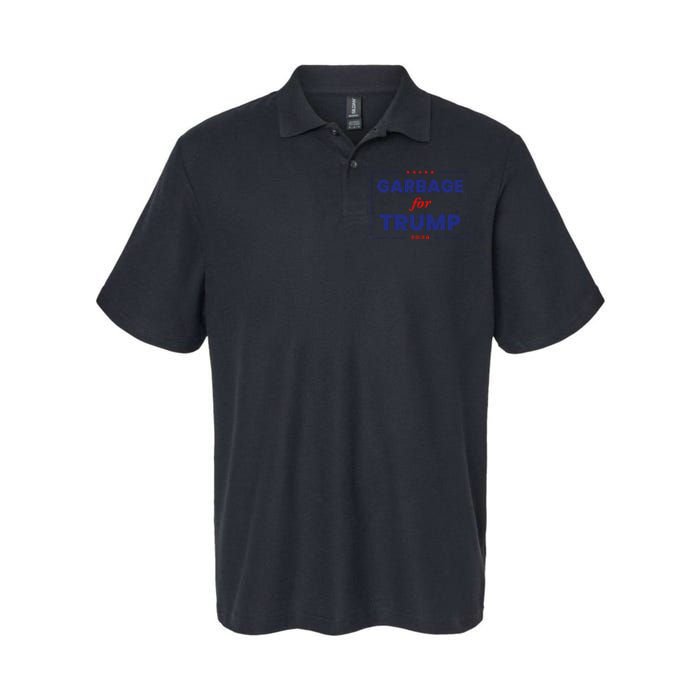 Garbage For Trump 2024 Funny Trump Supporter Gift Softstyle Adult Sport Polo