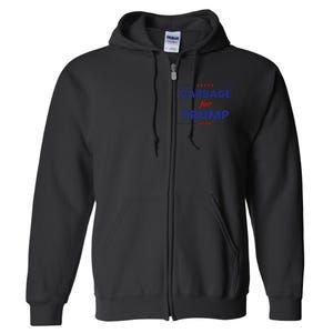 Garbage For Trump 2024 Funny Trump Supporter Gift Full Zip Hoodie