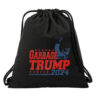 Garbage For Trump 2024 Gift Drawstring Bag