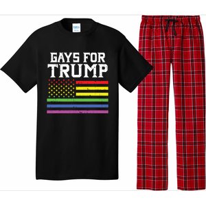 Gays For Trump Usa Flag Pro Reelect Donald 2020 Lgpt Gift Pajama Set