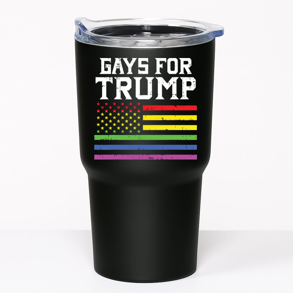 Gays For Trump Usa Flag Pro Reelect Donald 2020 Lgpt Gift Tumbler