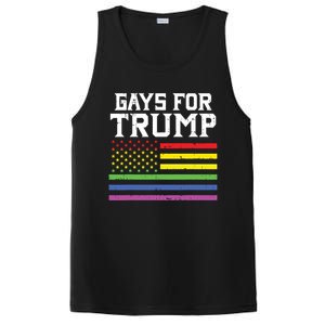 Gays For Trump Usa Flag Pro Reelect Donald 2020 Lgpt Gift PosiCharge Competitor Tank