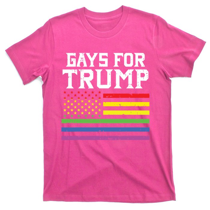 Gays For Trump Usa Flag Pro Reelect Donald 2020 Lgpt Gift T-Shirt