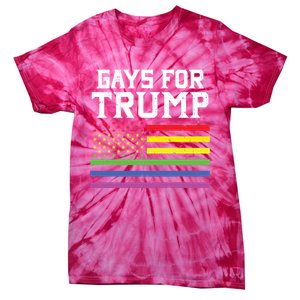 Gays For Trump Usa Flag Pro Reelect Donald 2020 Lgpt Gift Tie-Dye T-Shirt