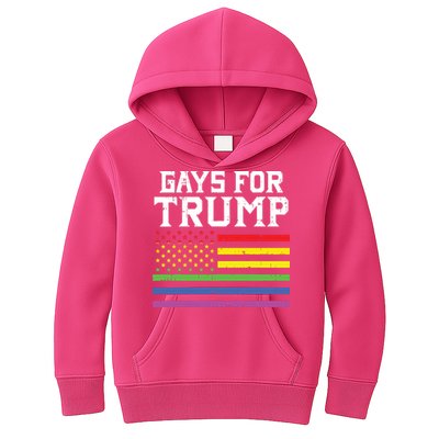 Gays For Trump Usa Flag Pro Reelect Donald 2020 Lgpt Gift Kids Hoodie