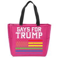 Gays For Trump Usa Flag Pro Reelect Donald 2020 Lgpt Gift Zip Tote Bag