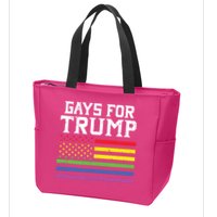 Gays For Trump Usa Flag Pro Reelect Donald 2020 Lgpt Gift Zip Tote Bag