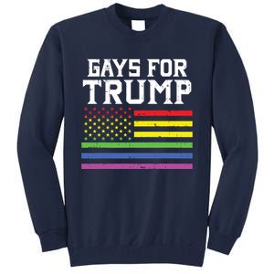 Gays For Trump Usa Flag Pro Reelect Donald 2020 Lgpt Gift Tall Sweatshirt