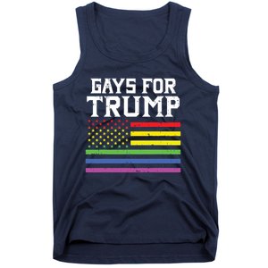 Gays For Trump Usa Flag Pro Reelect Donald 2020 Lgpt Gift Tank Top