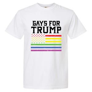 Gays For Trump Usa Flag Pro Reelect Donald 2020 Lgpt Gift Garment-Dyed Heavyweight T-Shirt