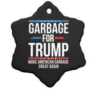 Garbage For Trump Make American Garbage Great Again Ceramic Star Ornament