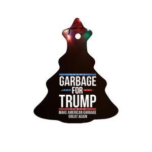 Garbage For Trump Make American Garbage Great Again Ceramic Tree Ornament