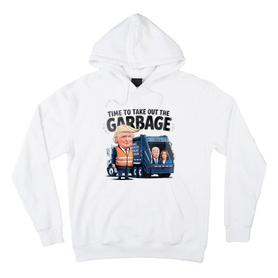 Garbage For Trump 2024 Funny Time To Take Out Garbage Biden Hoodie