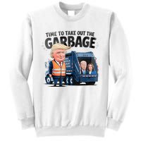 Garbage For Trump 2024 Funny Time To Take Out Garbage Biden Sweatshirt