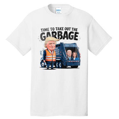 Garbage For Trump 2024 Funny Time To Take Out Garbage Biden Tall T-Shirt