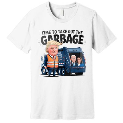 Garbage For Trump 2024 Funny Time To Take Out Garbage Biden Premium T-Shirt