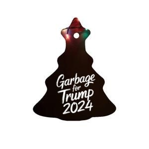 Garbage For Trump 2024 We Are Not Garbage Vote Trump Ceramic Tree Ornament