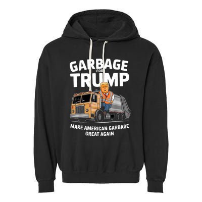 Garbage For Trump Garment-Dyed Fleece Hoodie