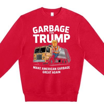 Garbage For Trump Premium Crewneck Sweatshirt