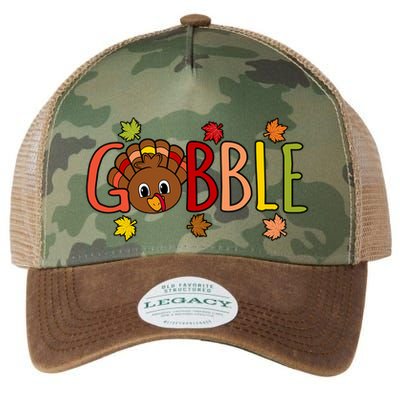 Gobble Funny Turkey Thanksgiving Family Graphic Gift Legacy Tie Dye Trucker Hat