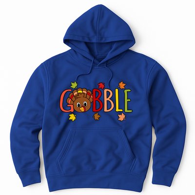 Gobble Funny Turkey Thanksgiving Family Graphic Gift Hoodie