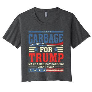 Garbage For Trump Make American Garbage Great Again Women's Crop Top Tee