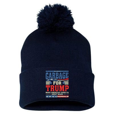 Garbage For Trump Make American Garbage Great Again Pom Pom 12in Knit Beanie