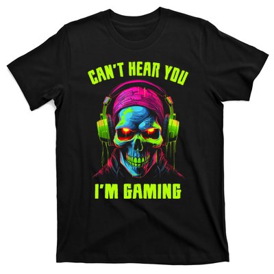 Gamer For Teens Video Gaming Funny Skull T-Shirt