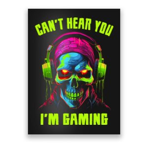 Gamer For Teens Video Gaming Funny Skull Poster