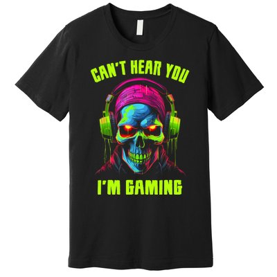 Gamer For Teens Video Gaming Funny Skull Premium T-Shirt