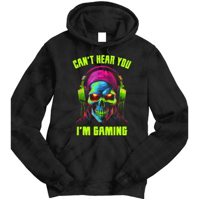 Gamer For Teens Video Gaming Funny Skull Tie Dye Hoodie