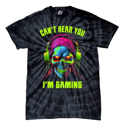 Gamer For Teens Video Gaming Funny Skull Tie-Dye T-Shirt