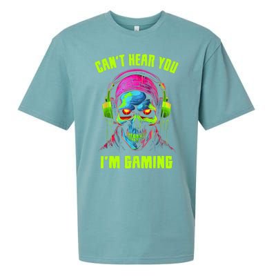 Gamer For Teens Video Gaming Funny Skull Sueded Cloud Jersey T-Shirt