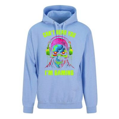 Gamer For Teens Video Gaming Funny Skull Unisex Surf Hoodie