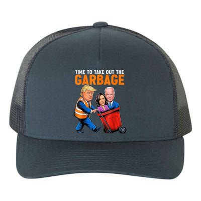 Garbage For Trump 2024 Funny Time To Take Out Garbage Biden Yupoong Adult 5-Panel Trucker Hat