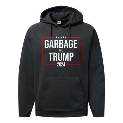 Garbage For Trump Make American Garbage Great Again Performance Fleece Hoodie