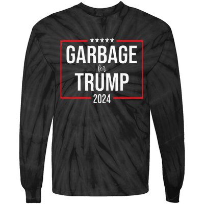 Garbage For Trump Make American Garbage Great Again Tie-Dye Long Sleeve Shirt