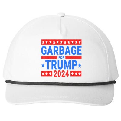 Garbage For Trump Snapback Five-Panel Rope Hat