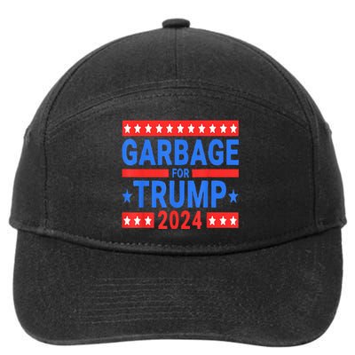 Garbage For Trump 7-Panel Snapback Hat