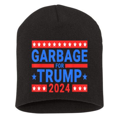 Garbage For Trump Short Acrylic Beanie