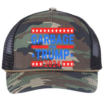 Garbage For Trump Retro Rope Trucker Hat Cap