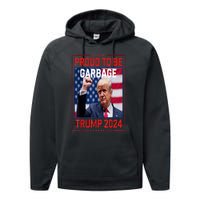 Garbage For Trump Make American Garbage Great Again Performance Fleece Hoodie