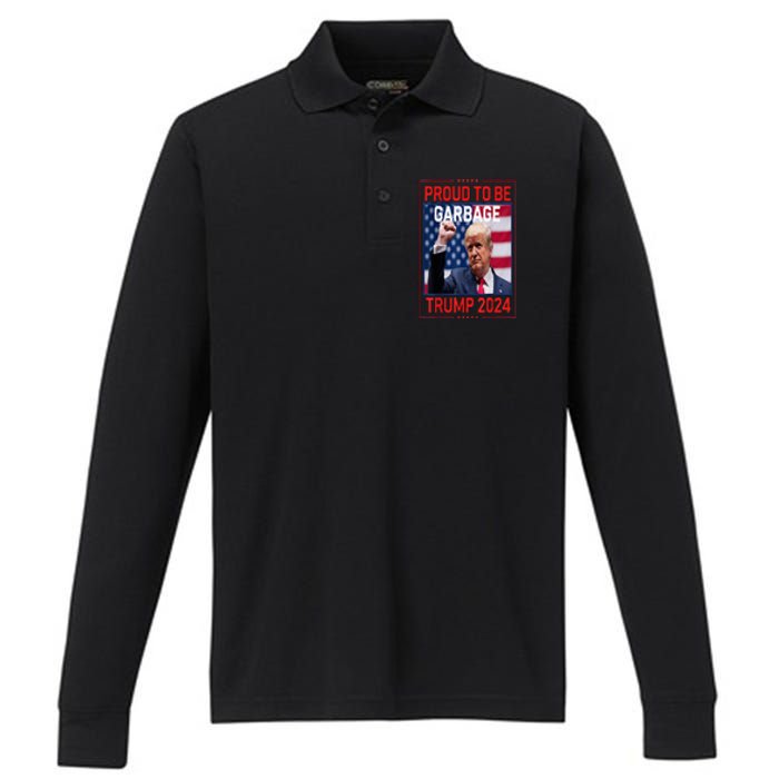 Garbage For Trump Make American Garbage Great Again Performance Long Sleeve Polo