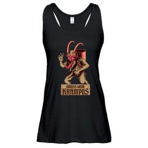 Greetings From The Krampus Evil Frohe Krampus Christmas Demon Ladies Essential Flowy Tank