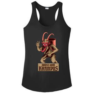 Greetings From The Krampus Evil Frohe Krampus Christmas Demon Ladies PosiCharge Competitor Racerback Tank