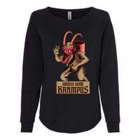 Greetings From The Krampus Evil Frohe Krampus Christmas Demon Womens California Wash Sweatshirt